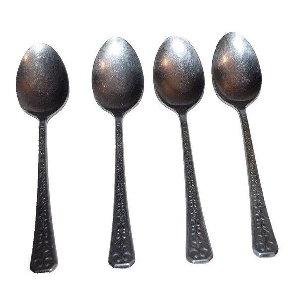 Interpur Stainless Flatware Japan FLORENZ 4 petal pattern Place Oval Soup spoons - Picture 1 of 6
